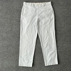 Brooks Brothers Hudson Pants Mens 38x30 Light Blue Striped Chino Cotton Casual
